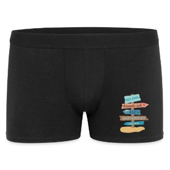 Urlaub - Männer Boxer Shorts - Schwarz - Vorne