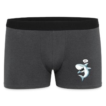 Cool Salut Hai I requin cartoon - Boxer Homme - charbon - Devant