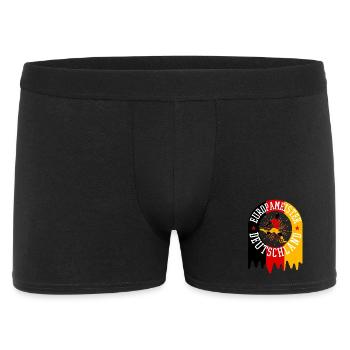 Europameister Deutschland - Männer Boxer Shorts - Schwarz - Vorne