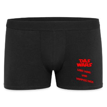 Lebe lang und Verpiss dich - Männer Boxer Shorts - Schwarz - Vorne