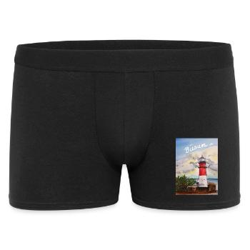 EG Büsum I Holiday I Lighthouse I North Sea I Sea - Men's Boxer Shorts - black - Front