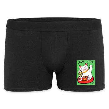 EG cat I tier I waving cat I lucky charm - Men's Boxer Shorts - black - Front