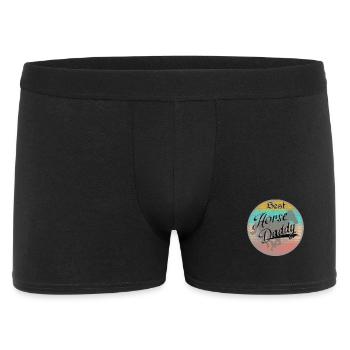 Meilleur cheval papa, cadeau, mari chevaux papa - Boxer Homme - noir - Devant