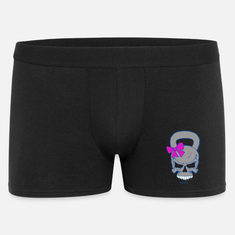 Kettlebell-Skull (weiblich) - Männer Boxer Shorts - Schwarz