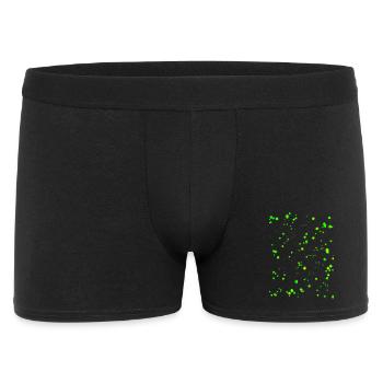 Éclaboussures de peinture vert fluo - Boxer Homme - noir - Devant