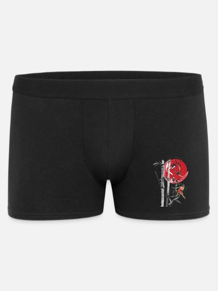 Bamboo row in the red moon - Men's Boxer Shorts - black