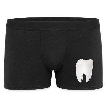 strahlend weißer Zahn - Männer Boxer Shorts - Schwarz - Vorne