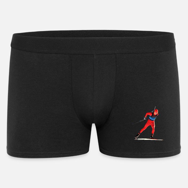 Biathlon - Männer Boxer Shorts - Schwarz