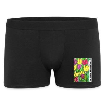 EG Flowers ITulpen IGarden I flowers I birthday - Men's Boxer Shorts - black - Front