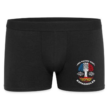 Mes racines sont espagnoles Arbre France Espagne - Boxer Homme - noir - Devant