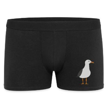 Möwe - Männer Boxer Shorts - Schwarz - Vorne