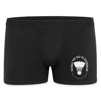 Das Schlechte ins Badminton stecken - Männer Boxer Shorts - Schwarz - Vorne