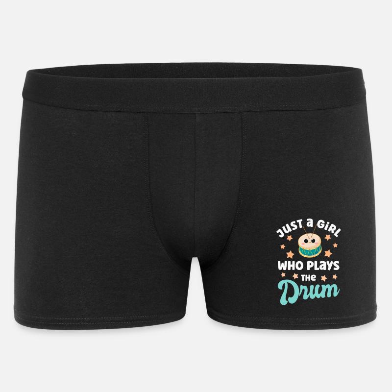 Trommel Trommelspielerin - Männer Boxer Shorts - Schwarz