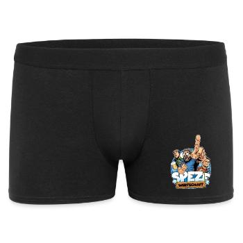 Spezewirtschaft - Hier könnte Ihre Werbung stehen! - Männer Boxer Shorts - Schwarz - Vorne