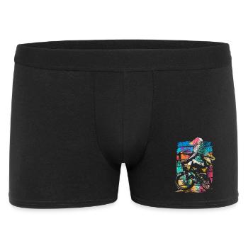Retro Bmx Racing Coloré - Vélo Bmx Coloré - Bmx - Boxer Homme - noir - Devant