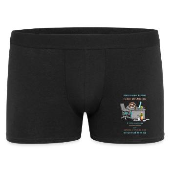Funny Sloth Saying Professional Napping - Men's Boxer Shorts - black - Front