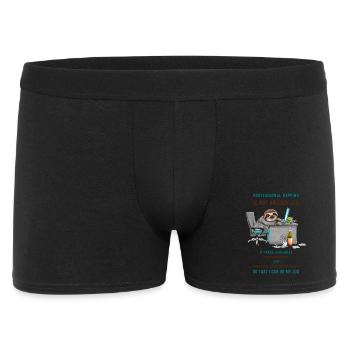 Drôle de paresseux dans le bureau cool dicton - Boxer Homme - noir - Devant