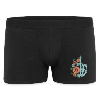 Illustration de la main d’un squelette floral - Boxer Homme - noir - Devant