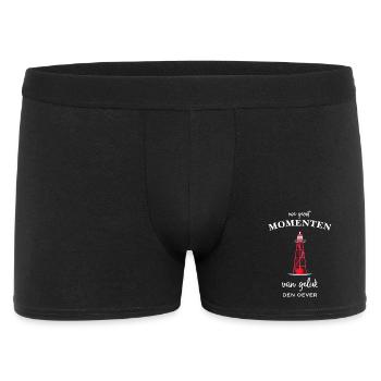 Den Oever, Für Momente das Glücks, Niederlande - Männer Boxer Shorts - Schwarz - Vorne