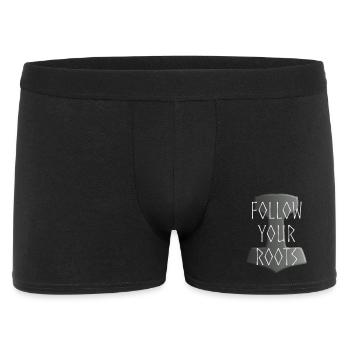 Mjölnir Donar Hammer Thor - Follow your Roots grau - Männer Boxer Shorts - Schwarz - Vorne