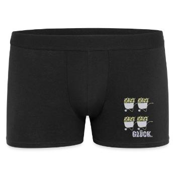 schubkarren glück - Männer Boxer Shorts - Schwarz - Vorne