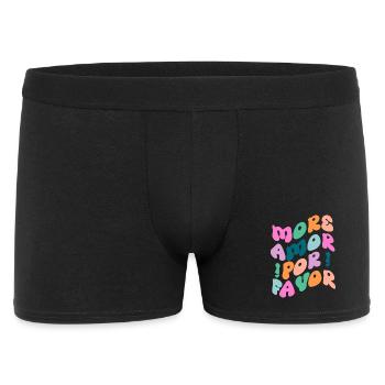 more Amor por favor - Männer Boxer Shorts - Schwarz - Vorne