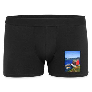 EG Reisen I Urlaub I Norwegen I Berge I Geschenk - Männer Boxer Shorts - Schwarz - Vorne