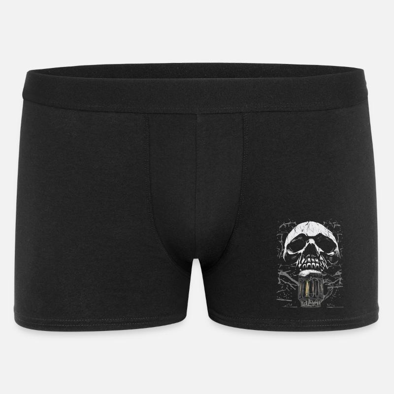Chope à bière crâne gothique - Boxer Homme - noir