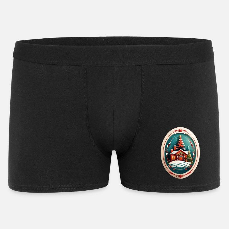 Weihnachtshütte - Männer Boxer Shorts - Schwarz