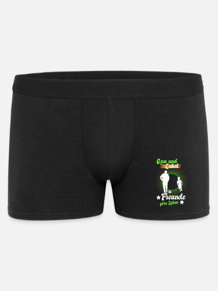 Opa und Enkel Freunde - Männer Boxer Shorts - Schwarz
