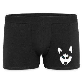 Husky Hund Siberian Husky - Männer Boxer Shorts - Schwarz - Vorne