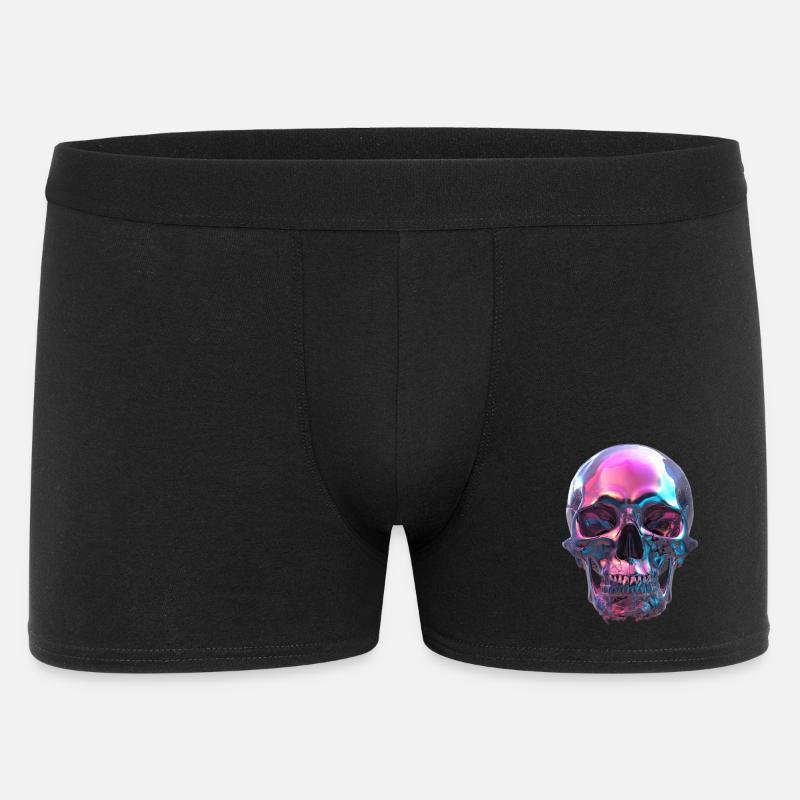 chromatischer Schädel - Männer Boxer Shorts - Schwarz