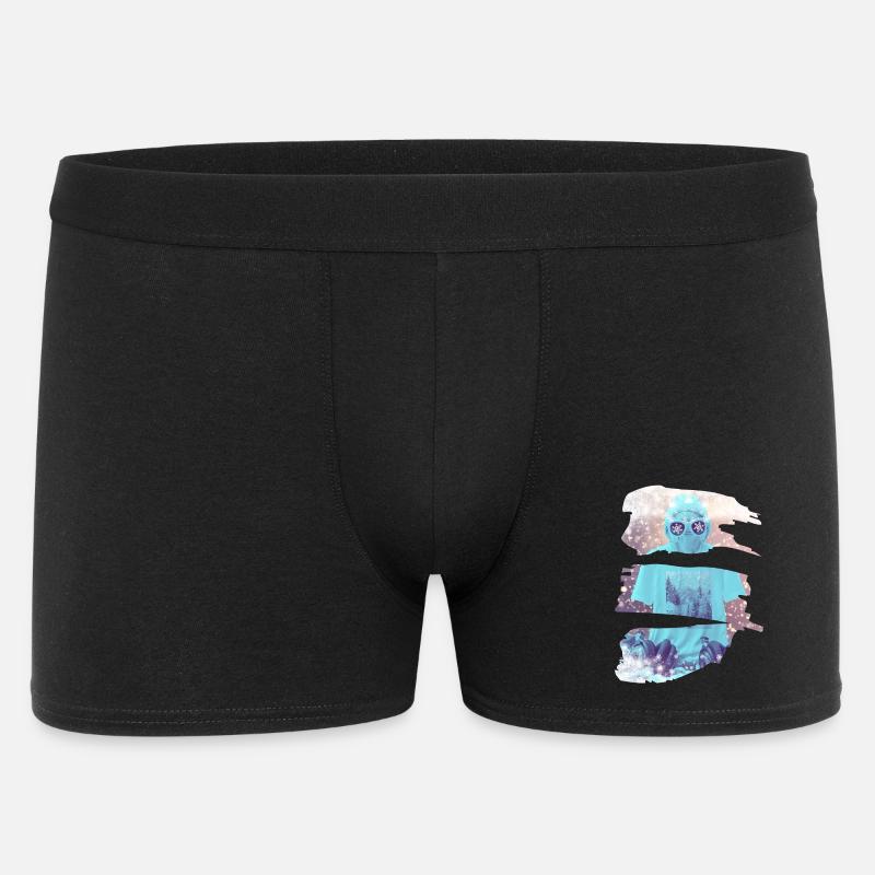 Es schneit - Männer Boxer Shorts - Schwarz