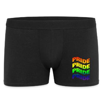 T-Shirt Gay Pride Wave Effect LGBT Geschenkidee - Männer Boxer Shorts - Schwarz - Vorne