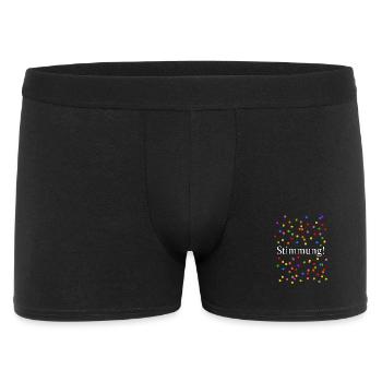 Stimmung Konfetti Silvester Karneval Spruch - Männer Boxer Shorts - Schwarz - Vorne