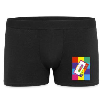 Cassette rétro Pop Art Illustration - Boxer Homme - noir - Devant