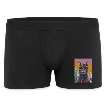 Urban Cat with Rainbow Shades - Men's Boxer Shorts - black - Front