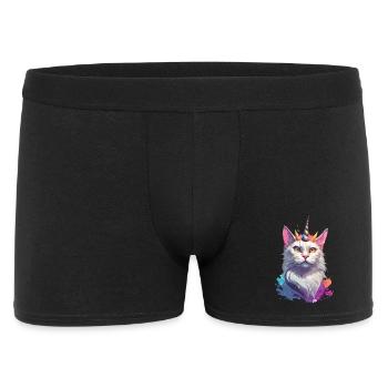 Collection chat licorne couleur - Boxer Homme - noir - Devant