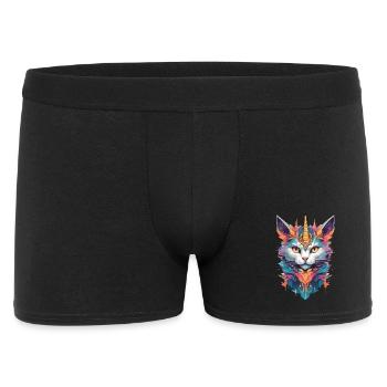 Collection chat licorne 2 - Boxer Homme - noir - Devant