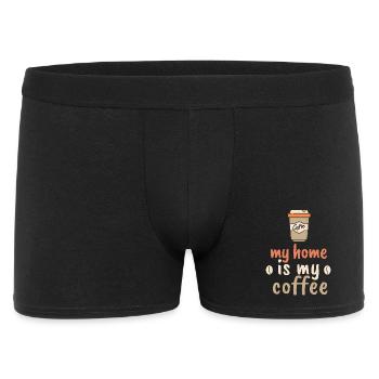 My Home Is My Coffee color - Men's Boxer Shorts - black - Front