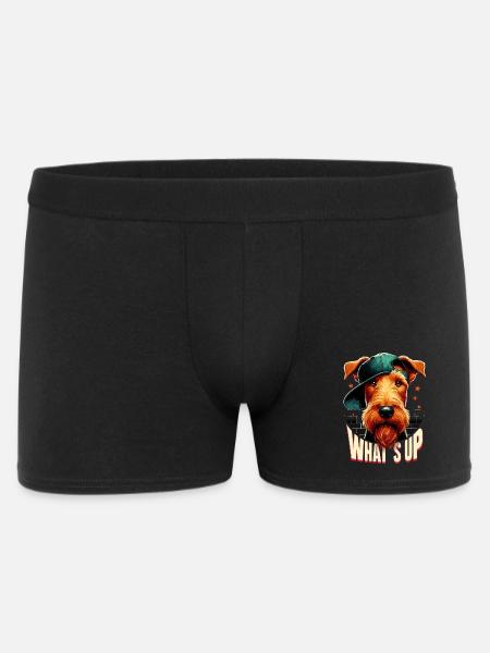 Irish Terrier What's Up Gangsta Dog Gift - Men's Boxer Shorts - black