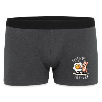 Amis pour toujours Ham Oeuf Amour Comique - Boxer Homme - charbon - Devant
