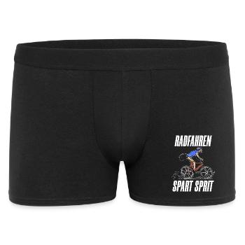Elektrische Energie Fahrrad Tanken Statement Strom - Männer Boxer Shorts - Schwarz - Vorne