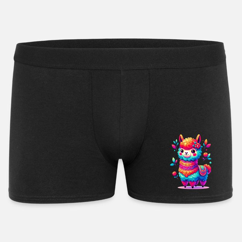Alpaka - Männer Boxer Shorts - Schwarz