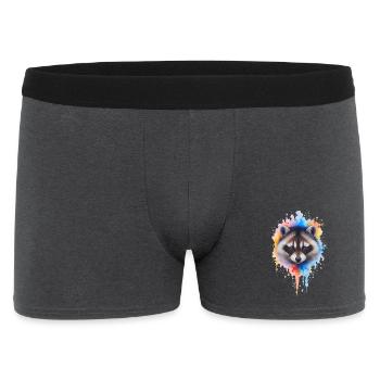 Explosion de couleurs aquarelle de raton laveur - Boxer Homme - charbon - Devant