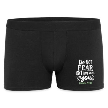 Christlicher Glaube Bibelvers - Männer Boxer Shorts - Schwarz - Vorne