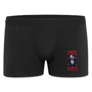 Funny Hugs For Free Horror Dark Cat Humor - Men's Boxer Shorts - black - Front