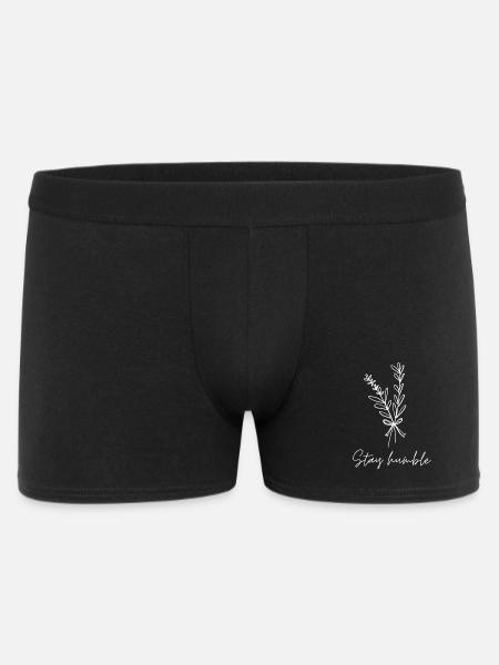 Stay humble minimalist illustration - Men's Boxer Shorts - black