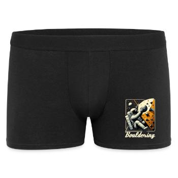 Bouldern Astronaut Raumfahrer Geschenk - Männer Boxer Shorts - Schwarz - Vorne