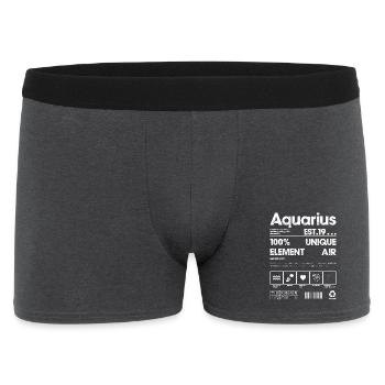 Verseau Glyphes Imprimé néon - Boxer Homme - charbon - Devant